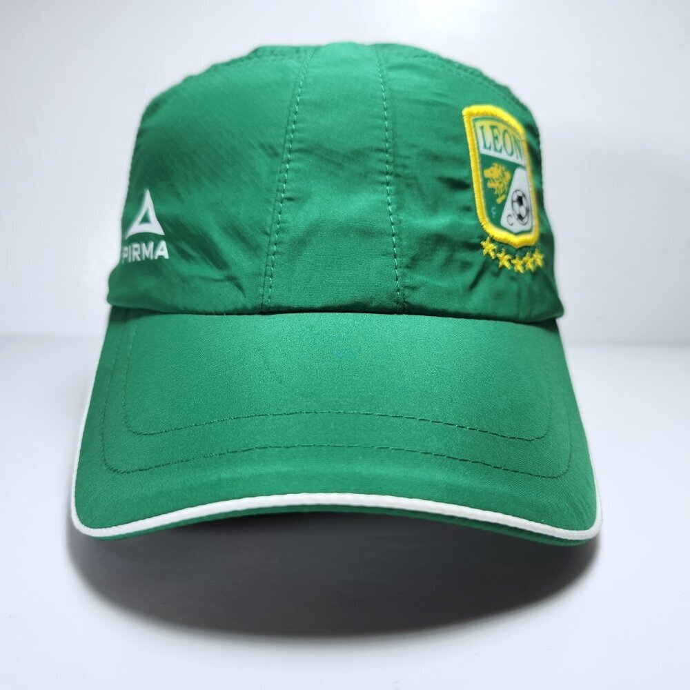 FC Soccer Pirma Hat Cap Leon Mexico Logo Hook & Loop Green Breathable Cycling